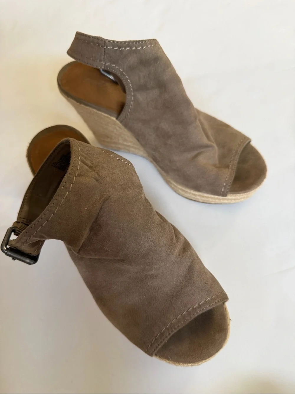 Universal Thread Taupe Espadrille Wedge Sandals Boho Size 7.5